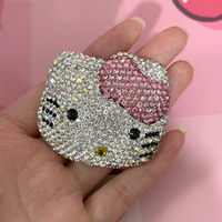 Étui de téléphone brillant et exquis à imprimé léopard intégral, avec nœud, pour DIY, pince à cheveux, accessoires de décoration en résine et strass