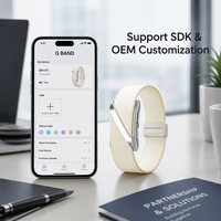 Pulsera Inteligente GH-V1 sin Pantalla con ECG, Bluetooth 5.3, Monitor de Salud Metabólica, Frecuencia Cardíaca, VFC, Estrés, Temperatura Corporal, Rastreador de Bienestar, SpO2, 7-10 Días de Autonomía