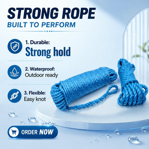 Cuerda <span class=keywords><strong>de</strong></span> PP Azul, Cuerda <span class=keywords><strong>de</strong></span> PP Trenzada, Cuerda <span class=keywords><strong>de</strong></span> PP con Ojales para Embalaje, Transporte <span class=keywords><strong>y</strong></span> Uso Marino - Product Image 3