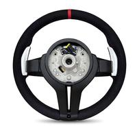 Volant personnalisé M Performance en cuir noir avec marqueur rouge et palettes de changement de vitesse pour BMW F30 F10 F20 Chassis Remplacement direct