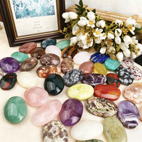 Lot de Pierres Ovale Semi-Précieuses Assorties, Polies et Lisses, pour la Guérison des Chakras et l'Ornementation Intérieure