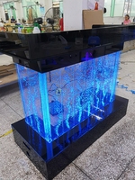 Haute qualité LED éclairé barre à bulles Table de réception dégradé couleur impression Style européen décor à la maison