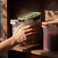Pot de stockage hermétique pour céréales avec logo personnalisé et impression sérigraphiée, conteneur en PP scellé pour les acheteurs de marques de cuisine