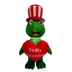 Rana Inflable Gigante de 6 Pies con Luces LED Impermeables IP44, con Sombrero de Copa y Corazón, Regalo para Parejas, Familiares y Niños, para el Día de San Valentín - Product Image 1