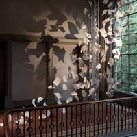 Lustre suspendu moderne de style papier, design artistique et épuré, pour salon et escalier