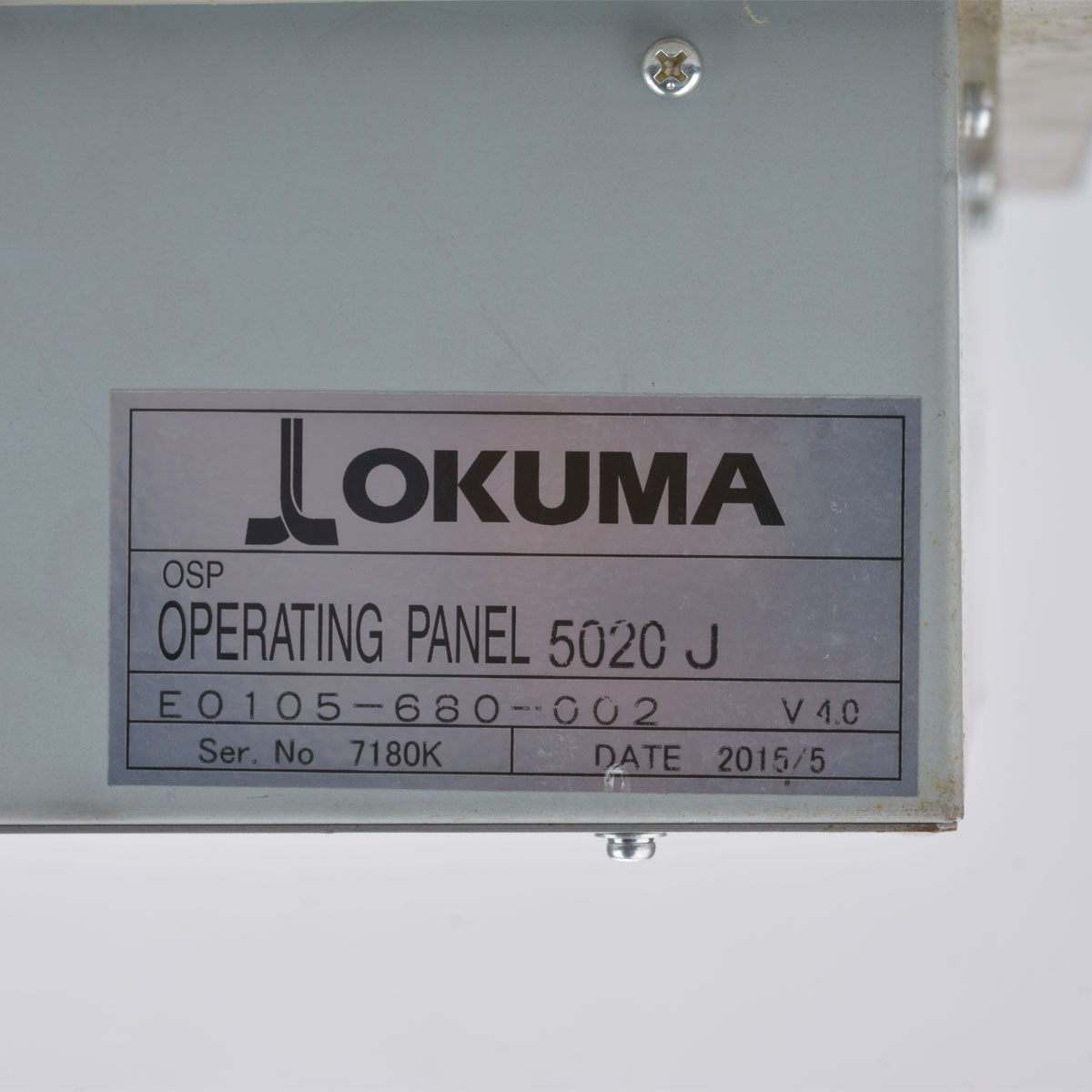 完全に使用されたokuma操作パネルosp 5020j e0105-680-002テスト