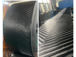 सामग्री हैंडलिंग के लिए हेरिंगबोन पैटर्न रबर कन्वेयर बेल्ट - Product Image 4