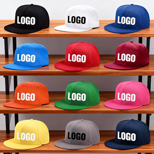 Custom Logo Cotton Blank Flat Brim Snap Back Lined Vintage Hat Plain Snapback Hip Hop Cap Baseball Cap - Product Image 1