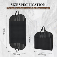 Placard en cuir PU de qualité supérieure housse de costume sans plis sac de vêtement anti-poussière pour voyage avec poignée à glissière