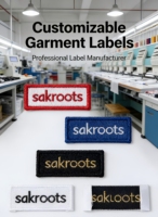 Étiquettes tissées personnalisées pour vêtements, étiquettes de col pliées au centre, étiquettes de marque personnalisées pour vêtements, sacs, chaussures
