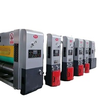 Impresora de cartón corrugado completamente automática, troqueladora Slotter/máquina troqueladora y de impresión flexográfica de 3 colores para caja de cartón