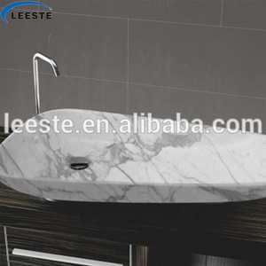 Nuevo Lavabo de Mármol Blanco Italiano para Tocador de Baño de Hotel - Product Image 3
