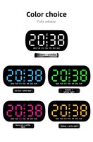 LED Elektronischer Multifunktions-Wecker mit Schlummerfunktion, Digitalanzeige, Modernem Spiegeldesign, Schreibtischlampe und Tischleuchte