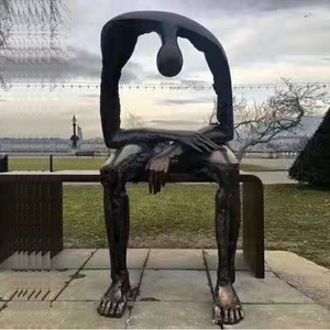 Outdoor Bronzo Abstract Man Statue <span class=keywords><strong>Da</strong></span> <span class=keywords><strong>Giardino</strong></span> Scultura - Product Image 1
