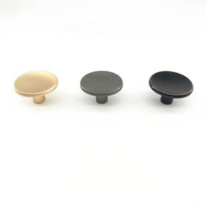 Cosin Pull Handle CX878 Furniture Cabinet Kitchen Home Bedroom Drawer 39mm Gold &amp; <strong>Black</strong> Round Pull <strong>Knob</strong> - Product Image 2