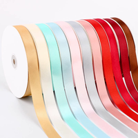 Ruban de satin simple face de 2 cm à 2,5 cm en rouleau, vente en gros pour cadeaux, artisanat, nœuds pour cheveux, boîtes à gâteaux, décorations florales, mariages et fêtes