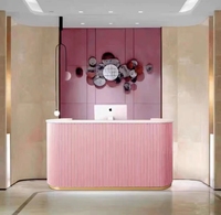 Nouveauté - Mobilier de bureau - Bureau d'accueil - Salon de beauté - Rose vif