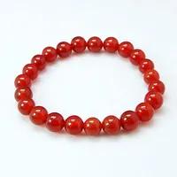 Gemstone Bracelets PandaHall 52mm Red Agate And Elastic Cord Red Gemstone Stretch Bracelets