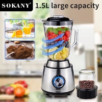 Sokany Blender 2 In 1 Sap Blender Fruit Groente Blending Mixer Antislip Rubberen Voetjes Mixer SK-155