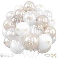 Bouquet de ballons en latex avec confettis en forme de nœud, kit de ballons colorés pour anniversaire, Saint-Valentin, fête prénatale, centre de table