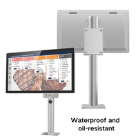Sistema de Visualización para Cocina de 15, 21 y 24 Pulgadas (Opcional), Resistente al Agua y al Aceite IP65, 8+128GB, para Restaurantes