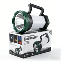 Lanterna da Campeggio LED Ricaricabile con Faretto, Lampada d'Emergenza Portatile per Escursioni all'Aperto, Power Bank, Alto CRI 90
