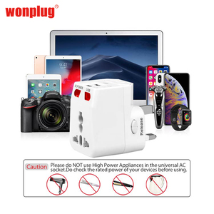 Hot bán 5V 2.1A phổ Travel Adapter 1USB A 1USB C chúng tôi AU anh chúng tôi EU cắm chuyển đổi xách tay 2USB du lịch Bộ chuyển đổi - Product Image 6