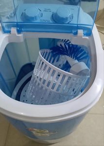 Mini-laveuse portable semi-automatique C 4,5 kg pour vêtements de bébé avec fonction séchage, version anglaise, seau en plastique - Product Image 5
