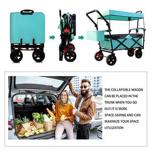 Carrito de playa plegable, carro de mano, carro de camping resistente con soporte OEM - Product Image 5