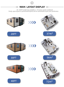 Casa Contenedor Expandible Prefabricada Moderna <span class=keywords><strong>de</strong></span> 20 pies/40 pies, Estilo Australiano, con Baño Completo y 2/3 Dormitorios - Product Image 4