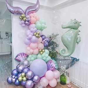 Sirenetta palloncino ghirlanda Kit palloncini coda arco per bambine sirenetta compleanno sotto il mare festa decorazioni - Product Image 3