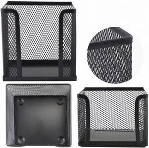 Note <b>Box</b> Office Business Metal Mesh Sticky Note <b>Box</b> Desk Shelf <b>Card</b> Holder Case Stand Organizer - Product Image 4