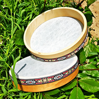 Wholesale Orff Percussion Instrument Portable 10 Inch Beech Wood Hand Drum Musical Instrument Hand Drum