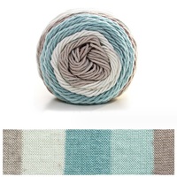 Gros arc-en-ciel couleur 5ply 55% acrylique 45% coton 100g gâteau Crochet lait fil de coton pour tricoter à la main