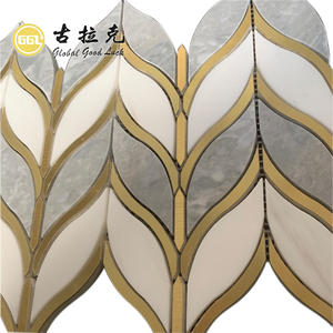 Marmo a getto d'acqua mattonelle di <span class=keywords><strong>mosaico</strong></span> in ottone piastrelle intarsio con pietre di marmo a getto d'acqua <span class=keywords><strong>mosaico</strong></span> - Product Image 6