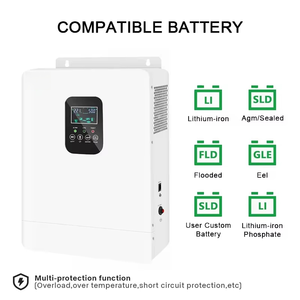 Invertisseurs solaires 48V 6200W à onde sinusoïdale pure MPPT 100A, onduleur <span class=keywords><strong>hybride</strong></span> pour maison, onduleur DC/AC - Product Image 3