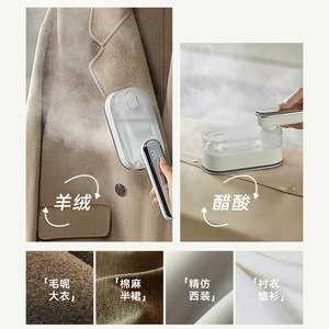 Plancha de vapor portátil para ropa, 0,8 l, con mango con revestimiento UV, plegable a 180 grados, para planchar en posición plana y colgante - Product Image 5