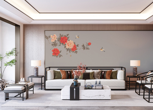 Personnalisé 3d Chinois Nature Paysage Plantes Botaniques Fleurs Oiseau Papillon <span class=keywords><strong>Papier</strong></span> Peint Chinoiserie Soie <span class=keywords><strong>Papier</strong></span> Peint Mural <span class=keywords><strong>Papier</strong></span> Peint - Product Image 4