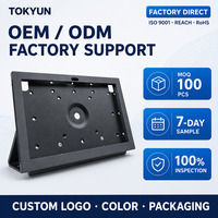Support de tablette OEM en métal à pince de bureau, à angle fixe, thermolaqué, pour comptoir, compatible iPad, pour kiosque de vente au détail et caisse