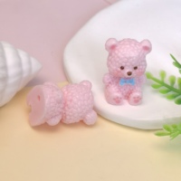Miniatures d'ours de simulation de couleur unie, 100 pièces, ornement créatif, décoration de bureau, bijoux DIY, animal mignon