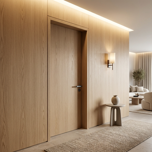 <span class=keywords><strong>Porte</strong></span> en bois intérieure à laque aqueuse facile à nettoyer pour espaces de co-convie et immeubles d'appartements modernes en location - Product Image 3