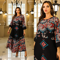 Caftan arabe du Moyen-Orient mode diamant imprimer femme robe de soirée Abaya jupe longue robe saoudienne islamique