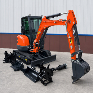 FREE SHIPPING 3.5 Ton Mini Excavator Engine Digger Crawler Mini 2Ton EPA Excavator <b>Machine</b> for Construction - Product Image 1