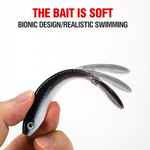 Isca de pesca biônica macia para peixes de lama, isca de pesca artificial de plástico macio para simulação de 6g/10cm - Product Image 2