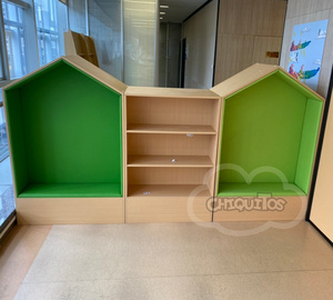 Chiquitos, diseño moderno, Banco <span class=keywords><strong>de</strong></span> asiento <span class=keywords><strong>de</strong></span> <span class=keywords><strong>lectura</strong></span> multifuncional, estantería para niños, forma <span class=keywords><strong>de</strong></span> <span class=keywords><strong>casa</strong></span>, Material <span class=keywords><strong>de</strong></span> madera, estantería <span class=keywords><strong>de</strong></span> dibujos animados - Product Image 4