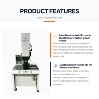 Machine de soudage par rotation servo pour pièces en plastique sphériques, scellage haute précision pour bouchons de bouteilles et coupelles filtrantes 110V 220V