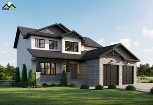 Kit de casas de campo modulares modernas, construcción ligera de acero prefabricada fácil para villas, hoteles, dormitorios, cocinas, baños - Product Image 4