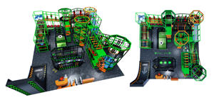 Gymnase d'intérieur pour enfants et adultes, équipement de parc de Trampoline, terrain de jeu américain, parcours d'obstacles, guerrier <span class=keywords><strong>Ninja</strong></span> pour enfants - Product Image 6