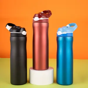 Aohea 316 in acciaio inox thermos tazza portatile per adulti sport all'aria aperta bottiglia d'acqua 600ml di grande capacità per fitness paglia bottiglia d'acqua