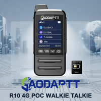 Radio bidirectionnelle mobile PTT GaodaPTT 4G avec couverture mondiale, radio PTT, étanche IP67, interphone mobile Gxin PoC avec carte SIM